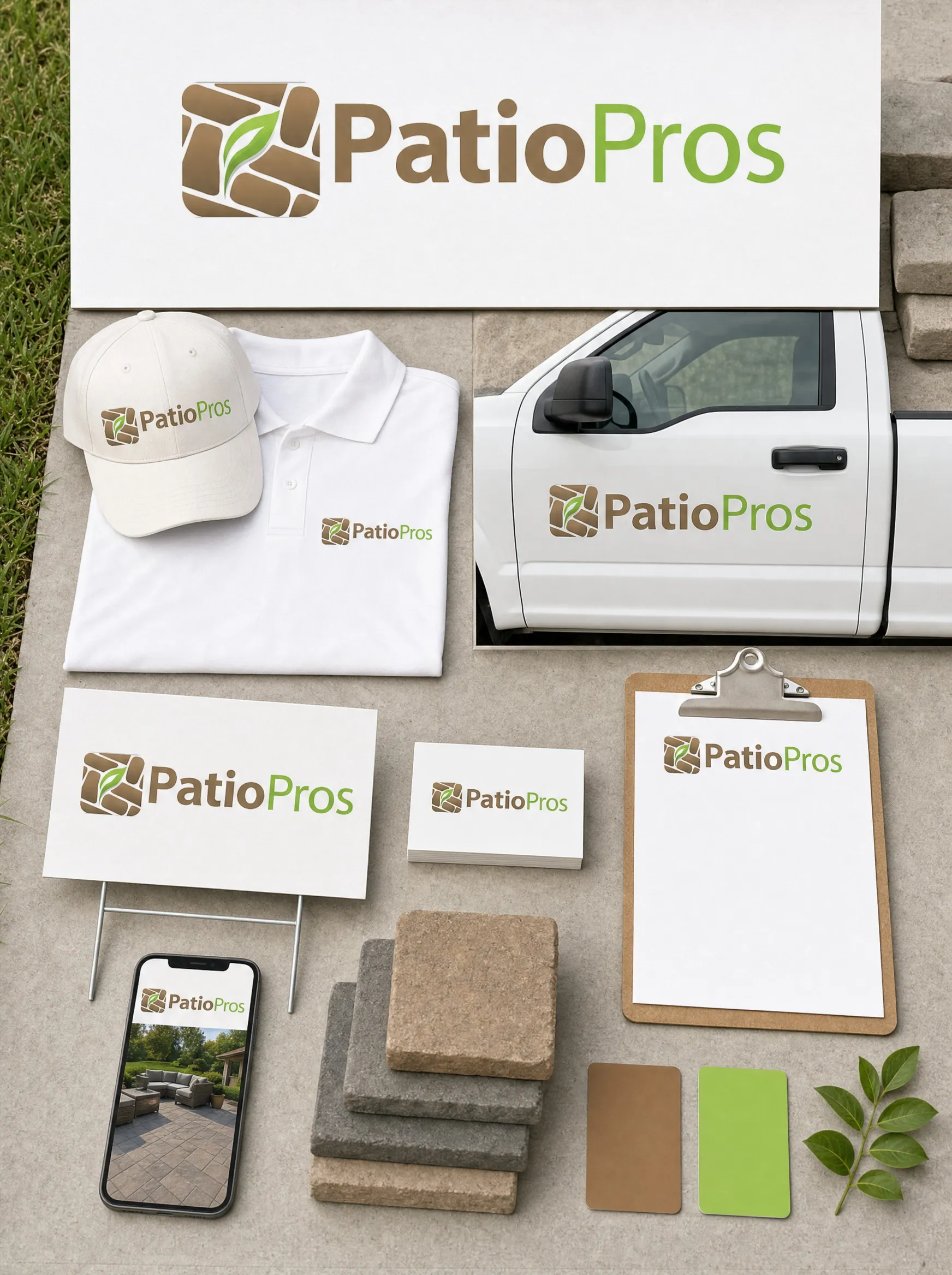 Patio Pros — identity applied