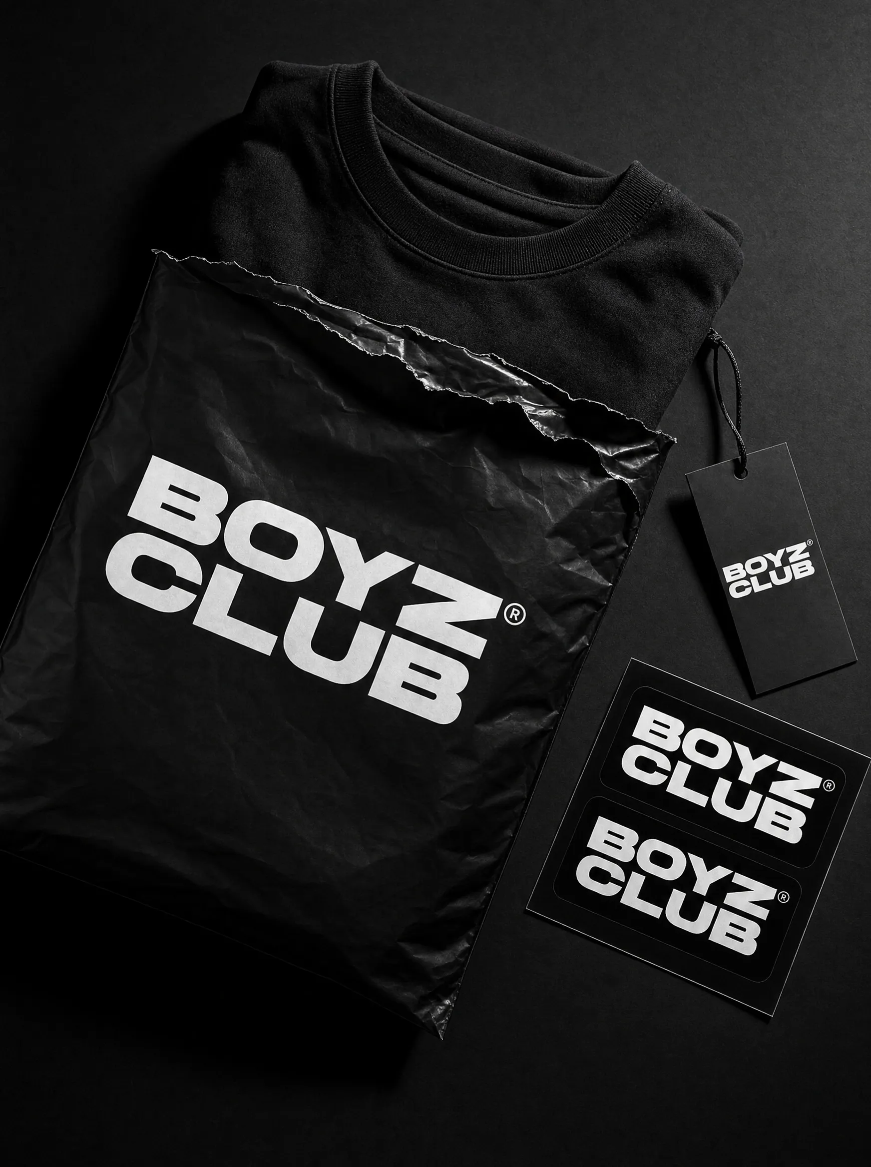 Boyz Club — mailer and tags