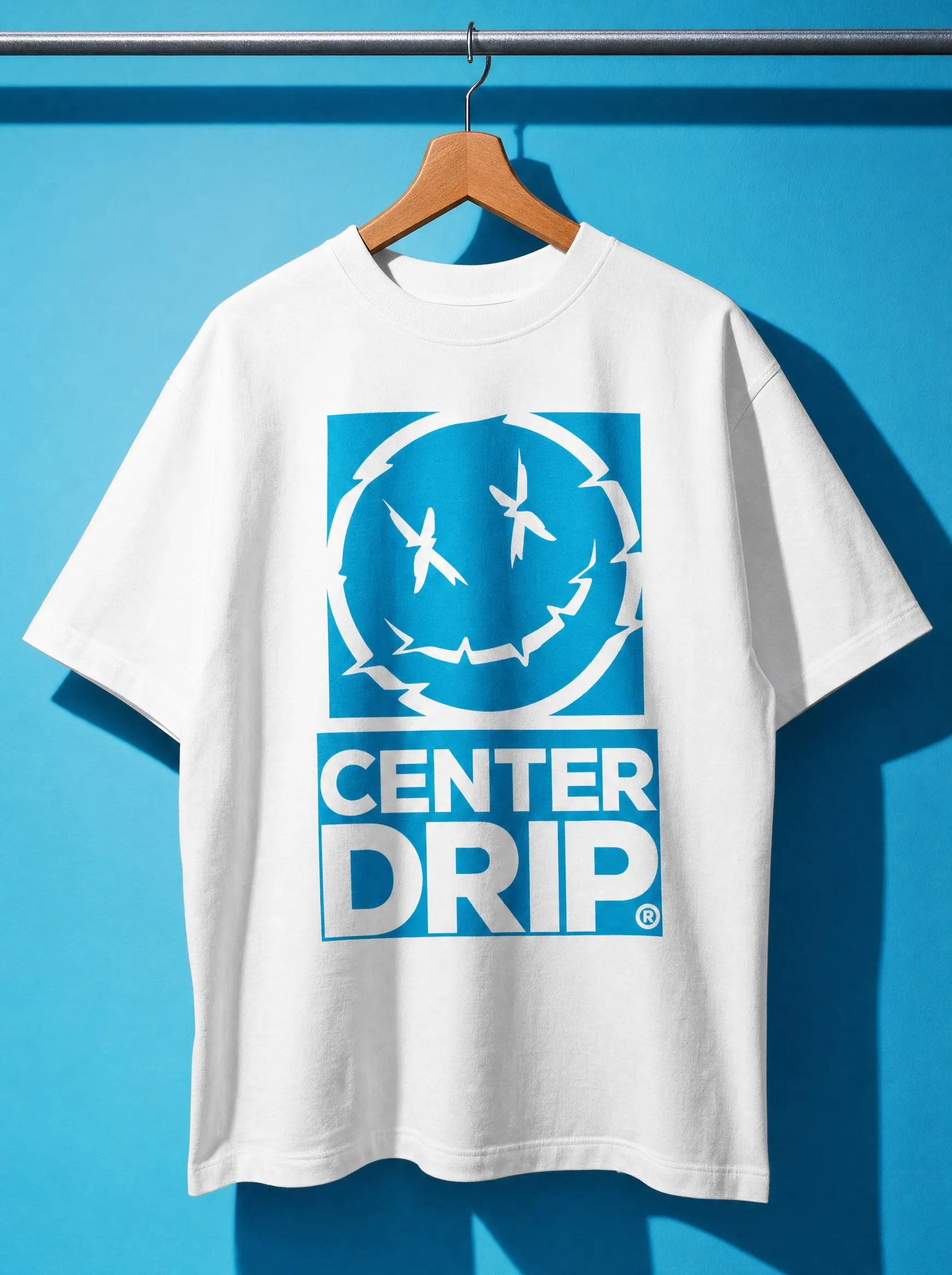 Center Drip — printed tee