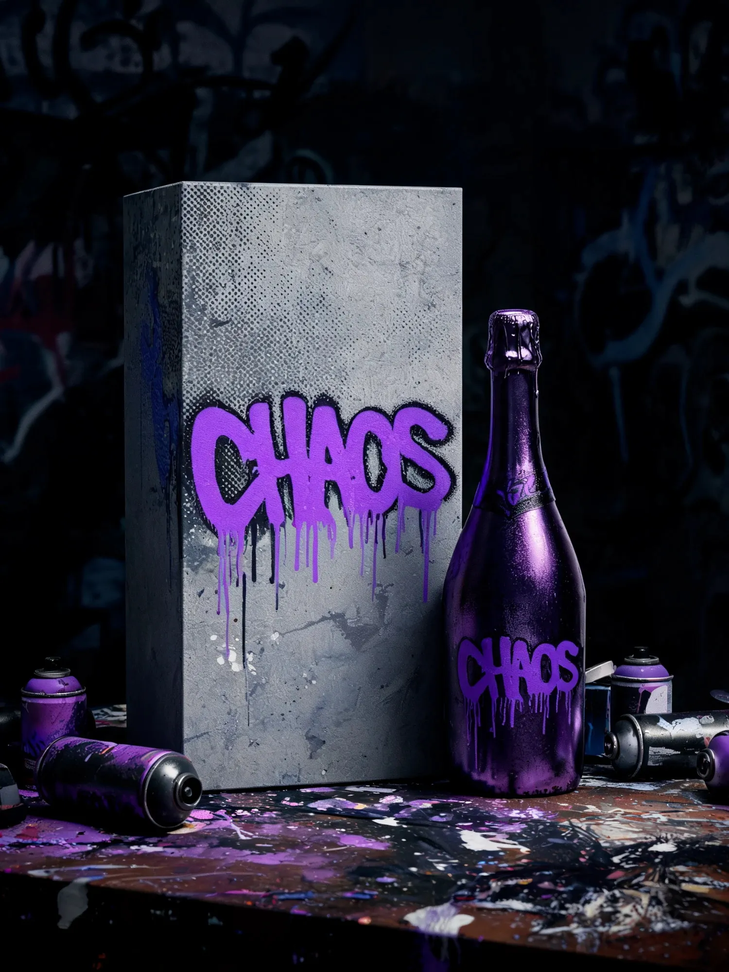 CHAOS — bottle and box, 2026
