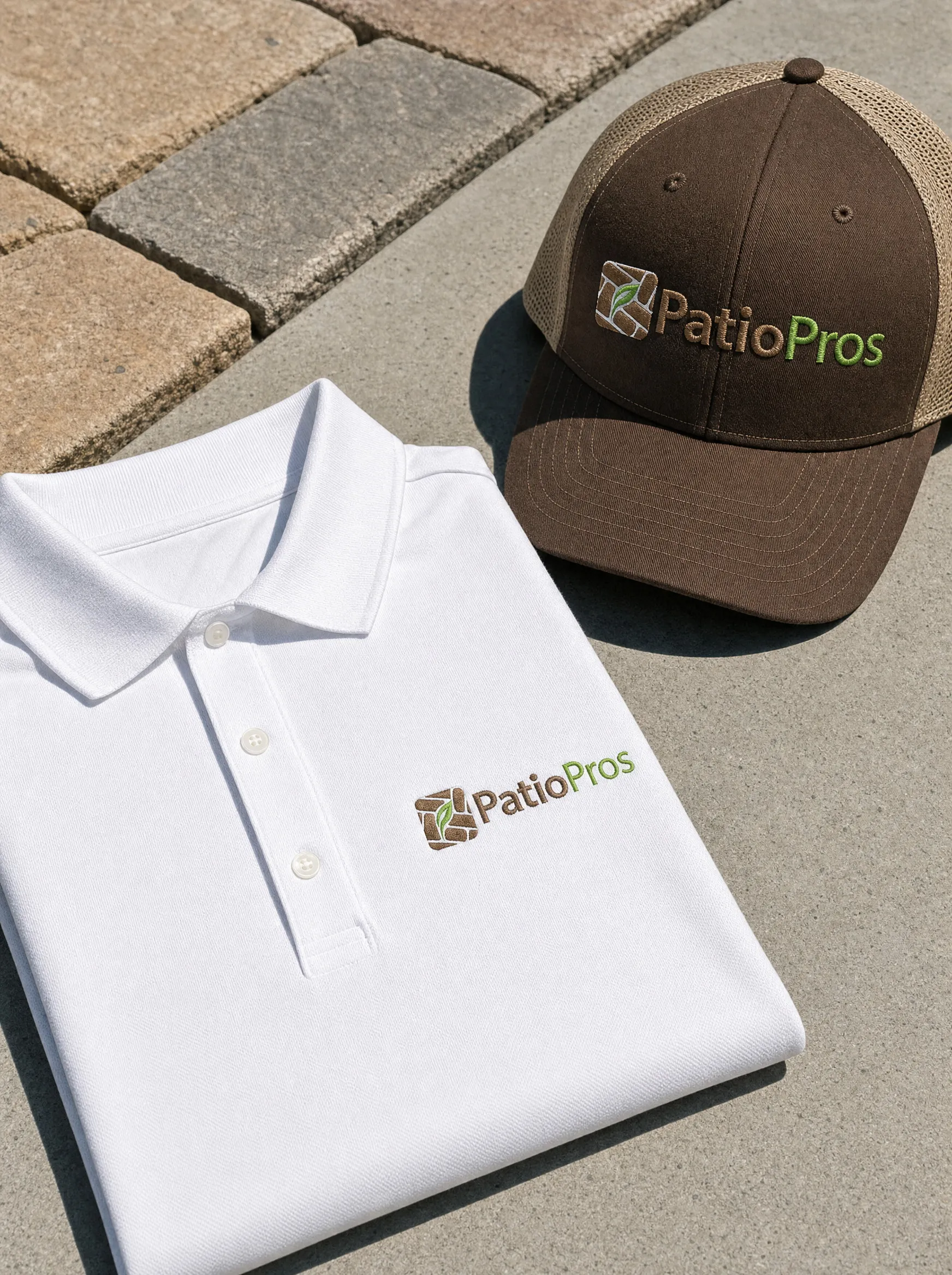 Patio Pros — embroidered polo and cap